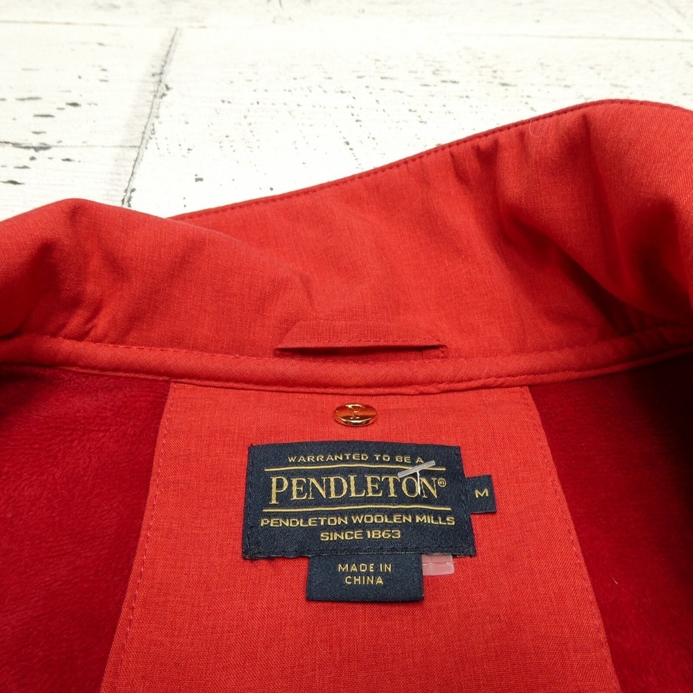 Pendleton Softshell Jacket Womens M Red Fleece Li… - image 2